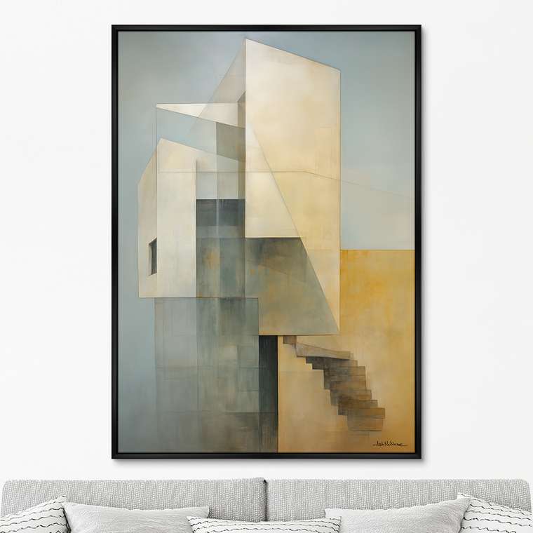 Репродукция картины Buildings, afternoon look, No 1, 2024г.