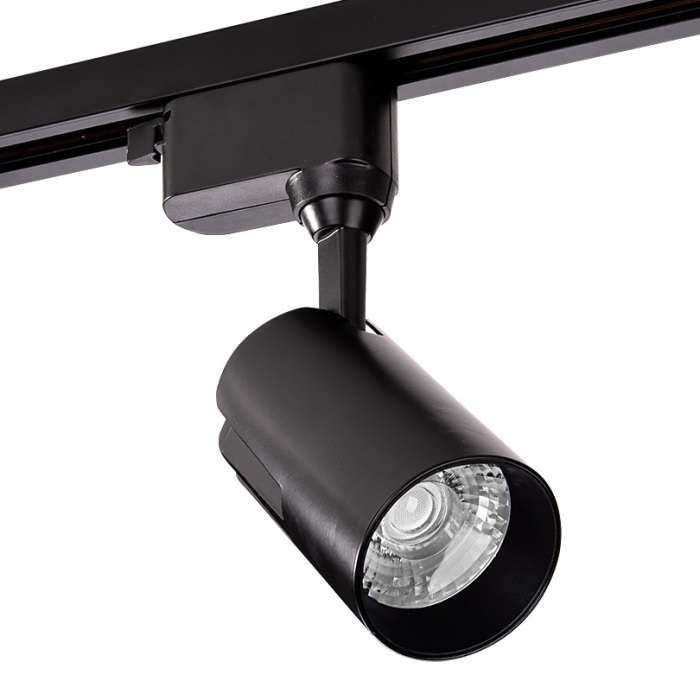 Трековый светодиодный светильник однофазный Wolta WTL-25W/01B 220V 25Вт 4000К IP40 черный