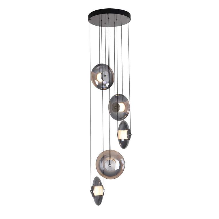 подвесная люстра Rulle металл, стекло 5*LED*7.2W, 2520LM, 4000K, CRI>90, included