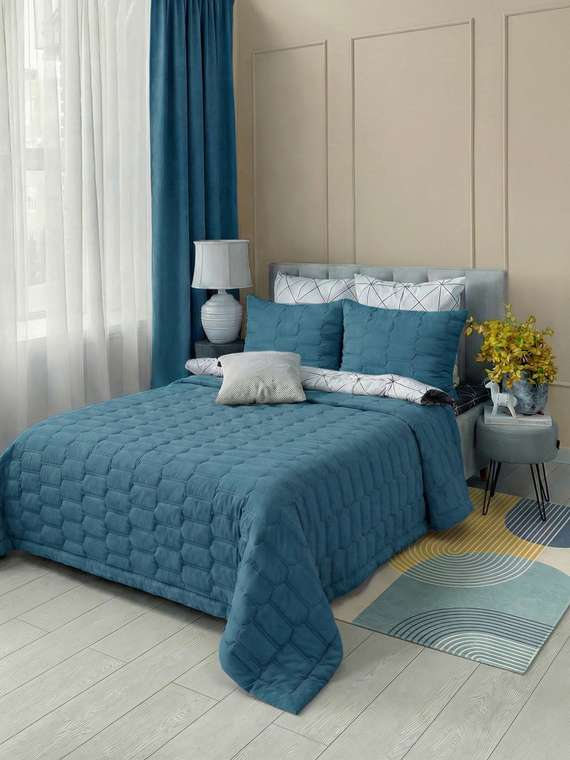 Покрывало Norma Sun 200х220 синего цвета