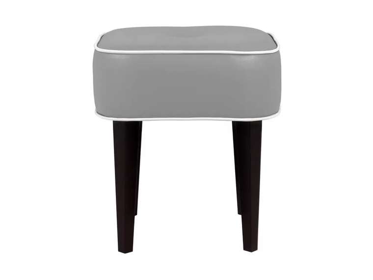 Табурет Handy SQ серого цвета с белым кантом 