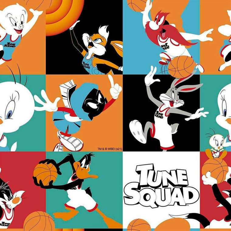 Скатерть устойчивая к пятнам  Tune Squad 02 Разноцветный 300 x 150