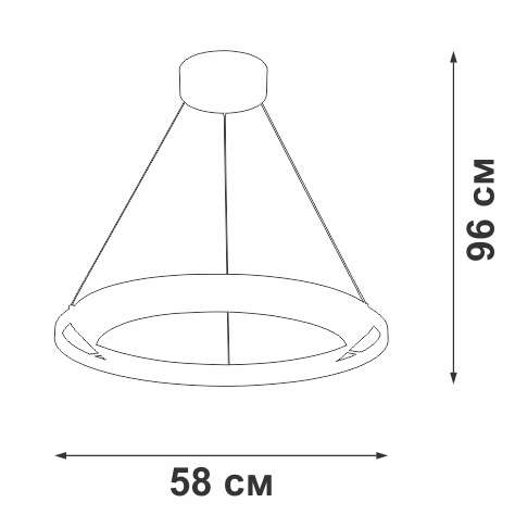 Люстра V4681-0/1S, LED 36Вт, 3900-4200К, 1960лм