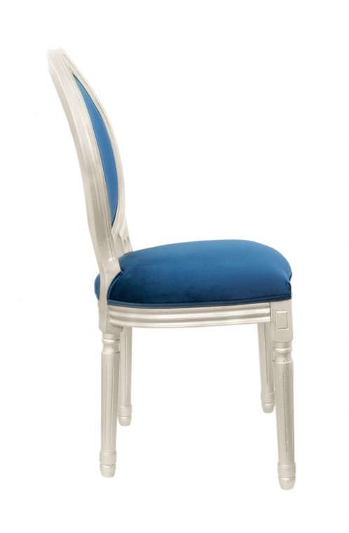 Стул Volker blue silver синего цвета