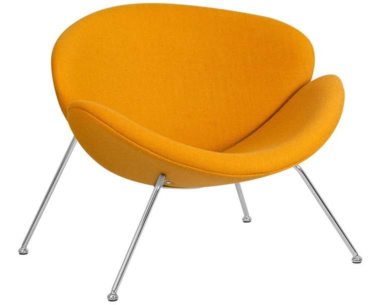 Кресло дизайнерское Emily желтого цвета