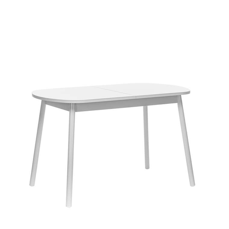 Раздвижной обеденный стол Мидел белого цвета