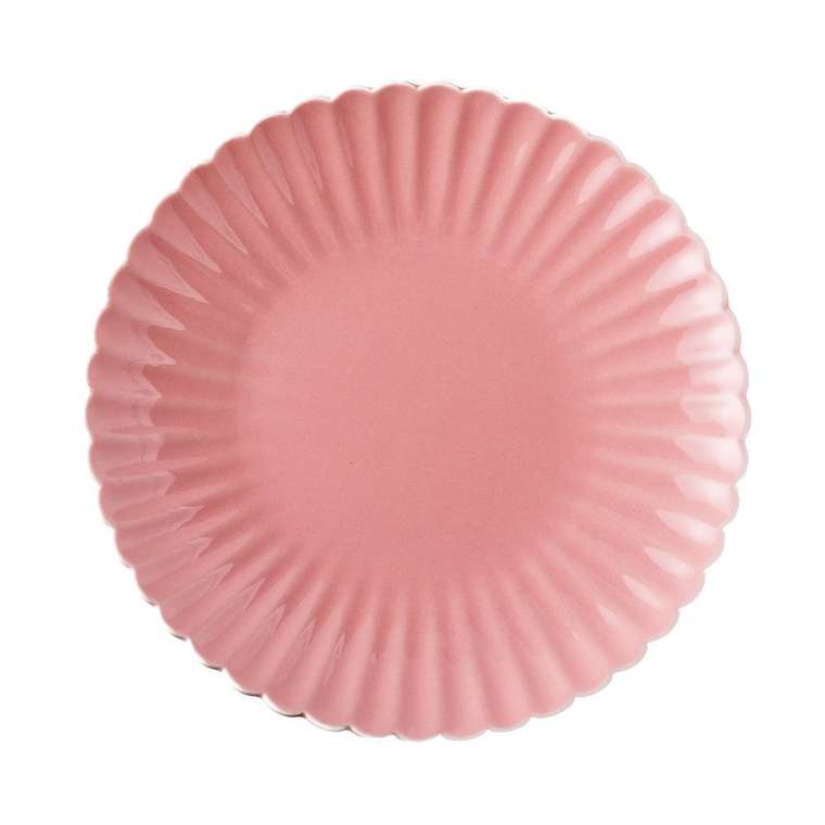 Тарелка Coral Розовая из керамики