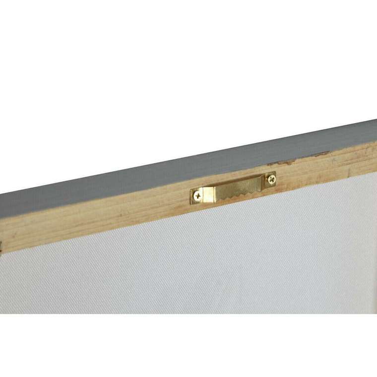 Картина Синий Позолоченный Полотно Деревянный MDF Перья традиционный 30 x 3 x 90 cm (2 штук)