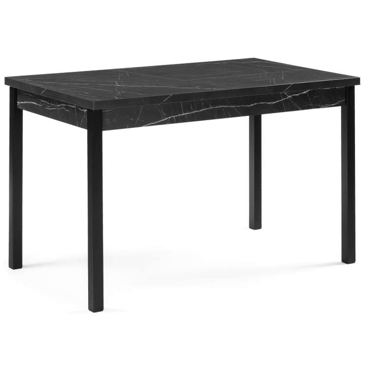 Раздвижной обеденный стол Центавр черного цвета под мрамор