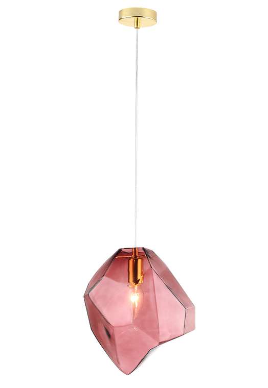 Подвесной светильник NUESTRO SP1 GOLD/PINK (стекло, цвет розовый)