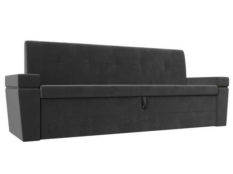 Прямой диван-кровать Деметра серого цвета