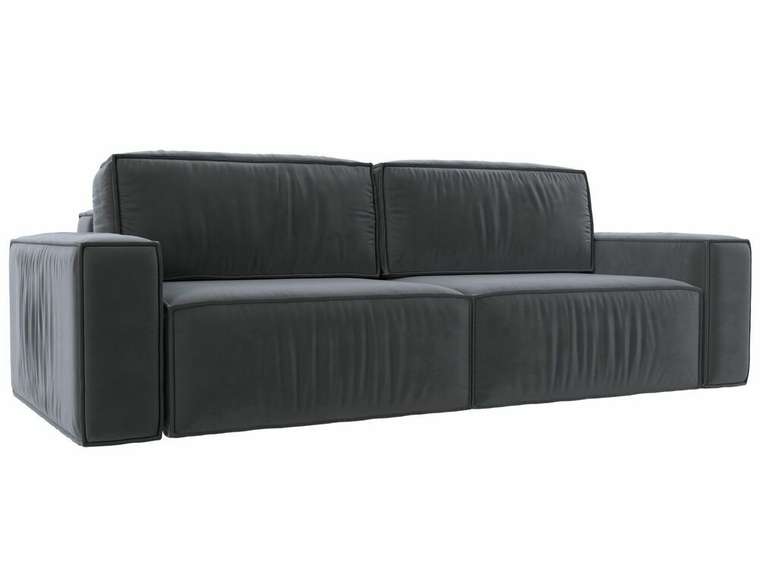 Прямой диван-кровать Прага классик серого цвета