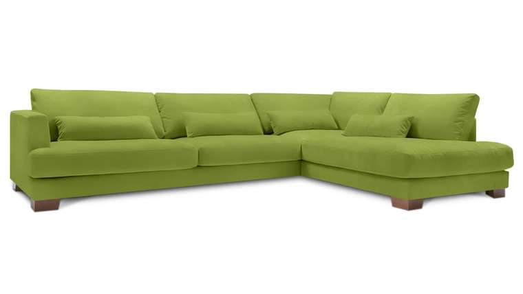 Угловой диван-кровать Марсель зеленого цвета
