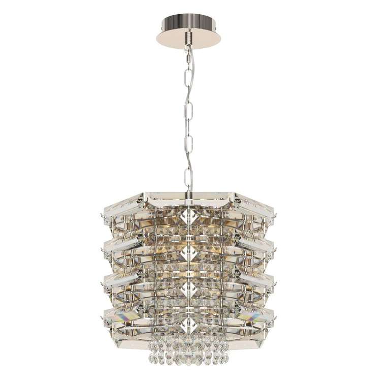 Светильник подвесной ST-Luce никель/прозрачный E14 4*40W STROZZI