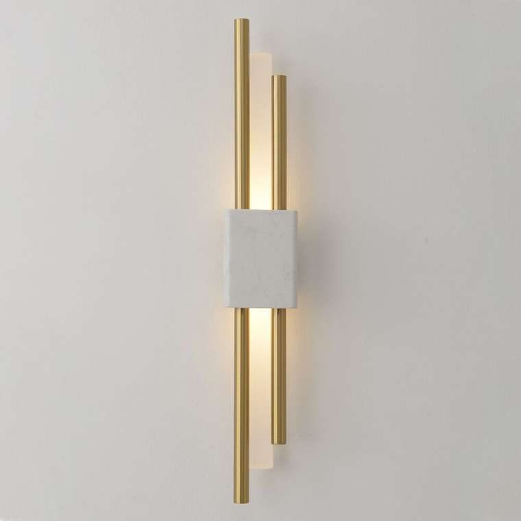 Настенный светильник CARTA AP6W LED WHITE/BRASS (стекло, цвет белый)