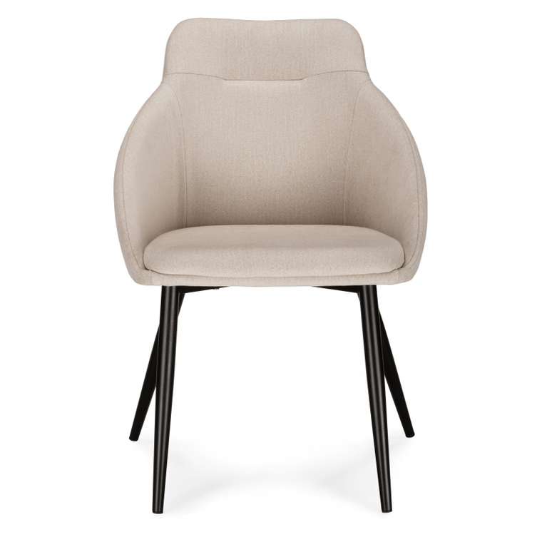 Обеденный стул-кресло Фусе бежевого цвета