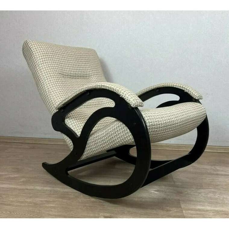 Кресло-качалка Классика светло-серого цвета