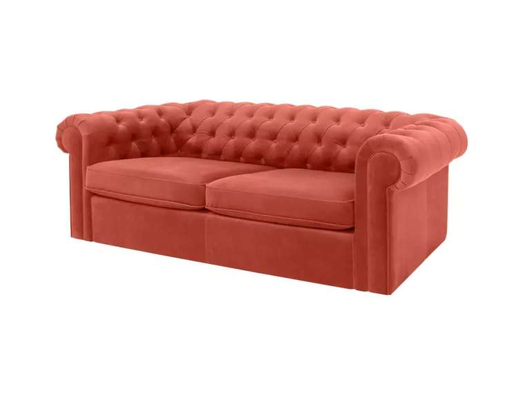 Диван Chesterfield корралового цвета