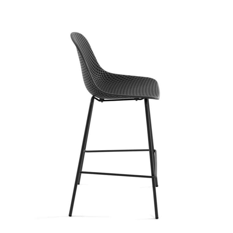 Полубарный стул Grey Quinby темно-серого цвета