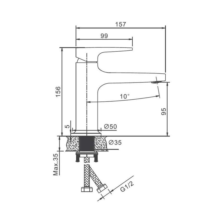 Смеситель для раковины BELZ B10713