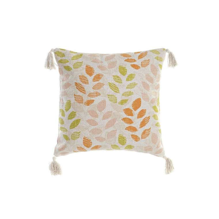 Подушка DKD Home Decor Бежевый 45 x 10 x 45 см Разноцветный Цветы Boho
