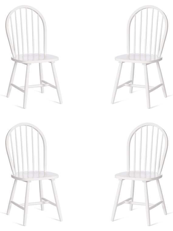 Набор из четырех стульев Avery белого цвета
