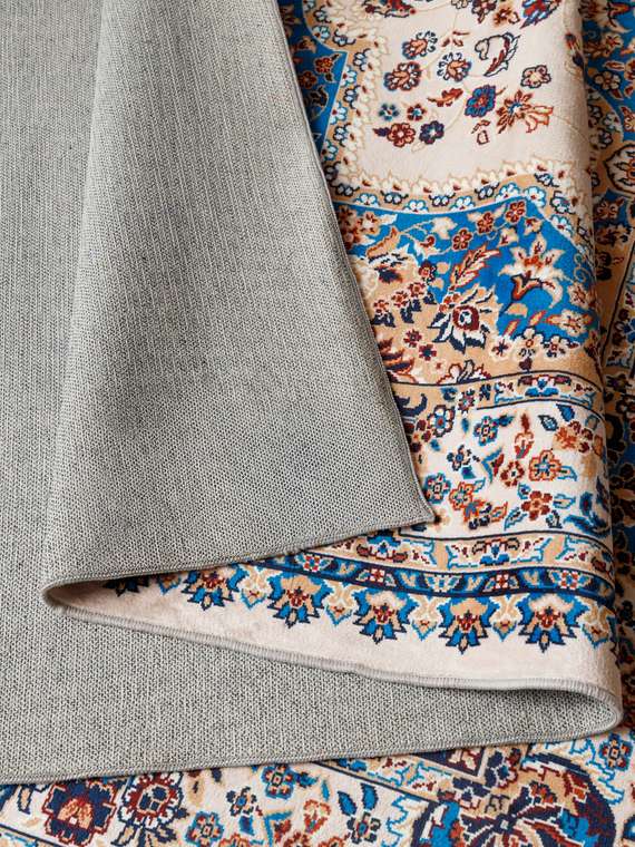 Ковер Silk medina 80x150 бежево-синего цвета
