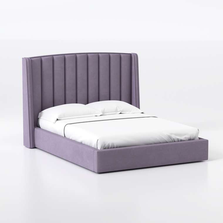 Кровать Lambro 140х200 фиолетового цвета с подъемным механизмом