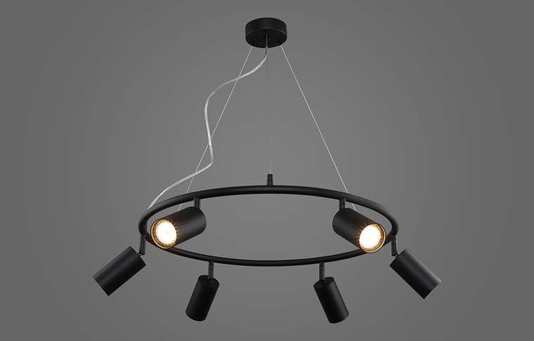 Подвесной светильник RIVO SP6 BL (металл, цвет черный)