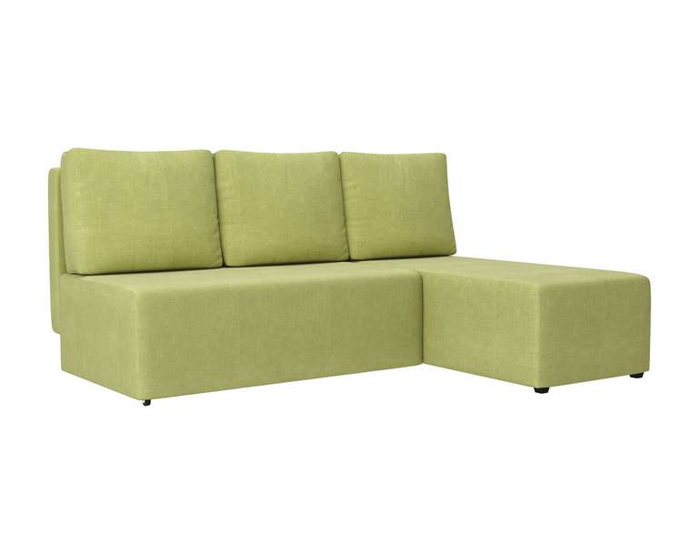 Угловой диван-кровать Каир зеленого цвета