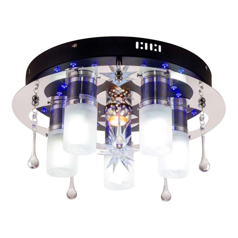 Потолочная люстра 167/5+1PL (стекло, цвет белый)