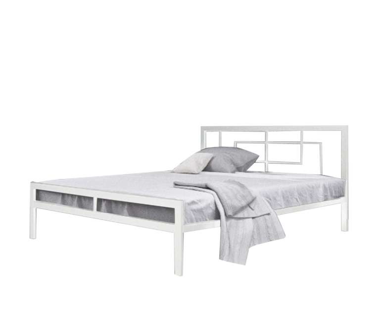Кровать Кантерано low 180х200 белого цвета