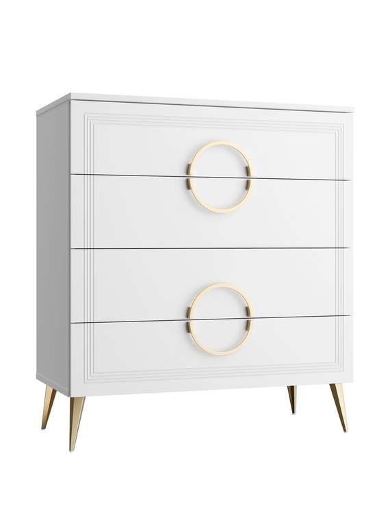 Комод Оливия ОЛ-02 белый бриллиант/бланж