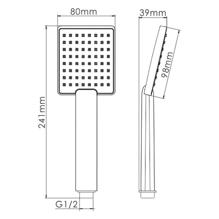 Ручная лейка для душа WasserKRAFT A141 хром