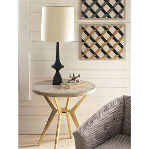 Столик Gramercy Home ODIN ROUND LAMP TABLE / IVORY TOP