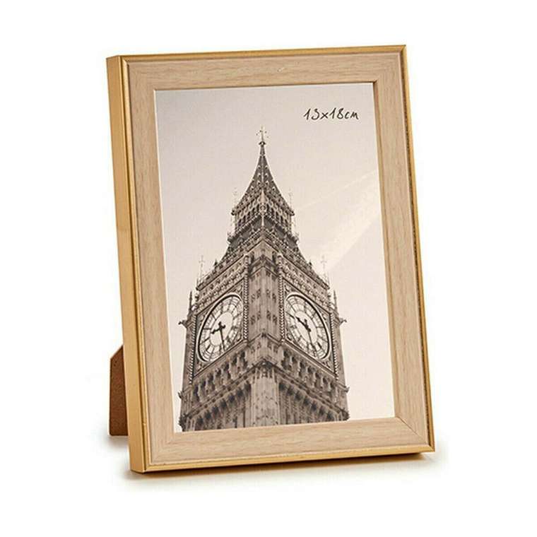 Фоторамка 15,6 x 2 x 20,7 cm Позолоченный Коричневый Пластик Cтекло (6 штук)