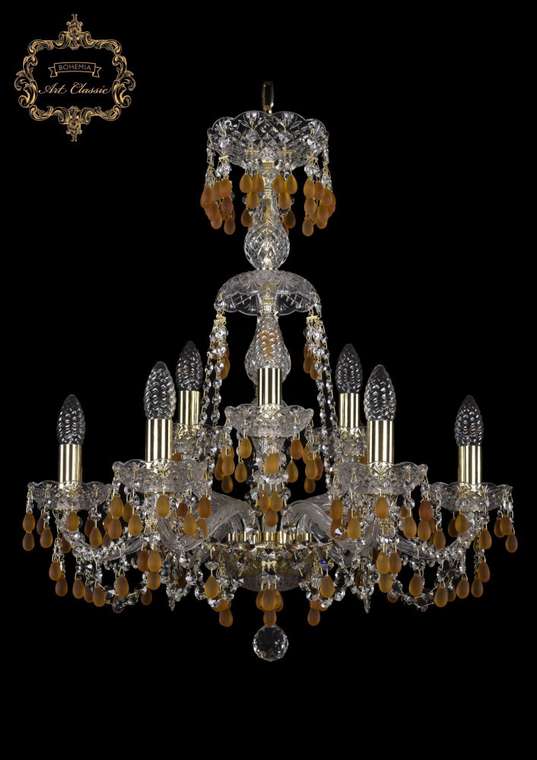 Хрустальная подвесная люстра Art Classic 45597 11.24.6+3.200.XL-64.Gd.V1003 подсвечник
