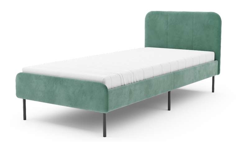 Кровать Элиса 90х200 зеленого цвета без подъемного механизма