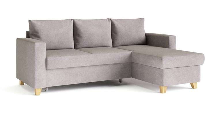 Угловой диван-кровать Эмилио серого цвета