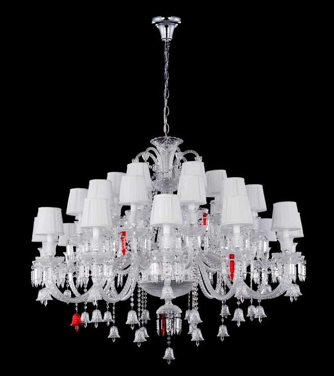 Подвесная люстра Crystal Lux "Princess" с белыми абажурами