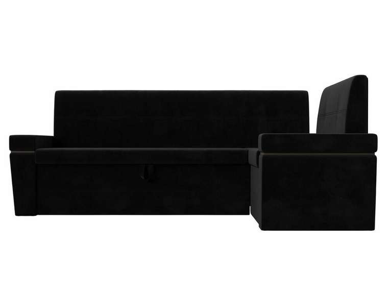 Угловой диван-кровать Деметра черного цвета правый угол