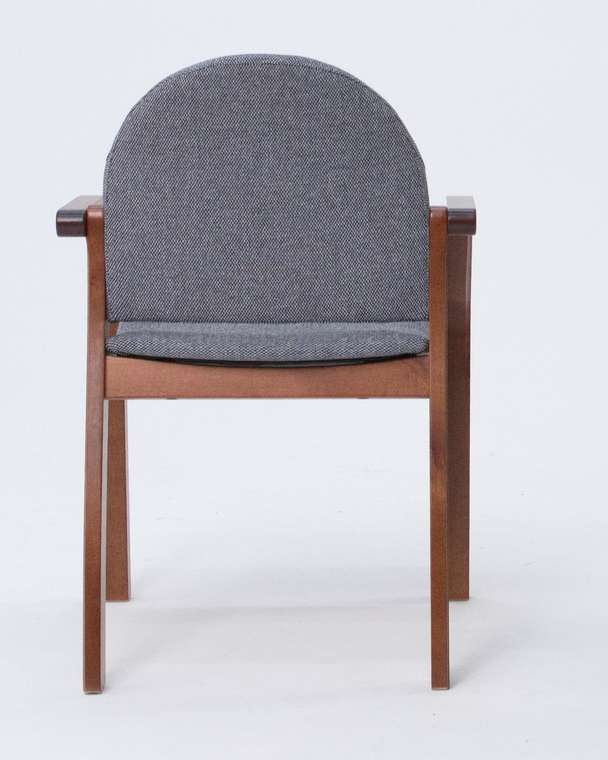 Обеденный стул-кресло Джуно 2.0 коричнево-серого цвета