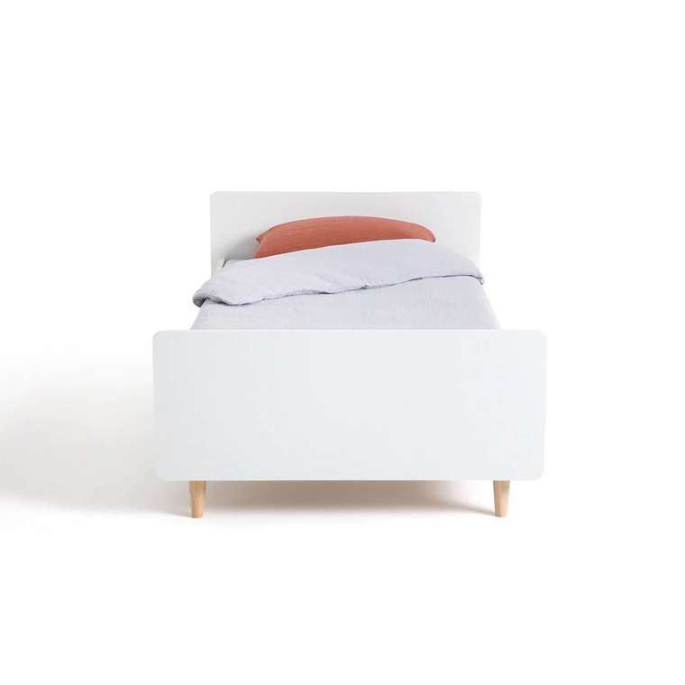Кровать детская с кроватным основанием Zag 90x190 белого цвета