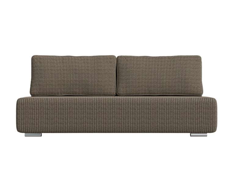 Прямой диван-кровать Уно бежево-коричневого цвета