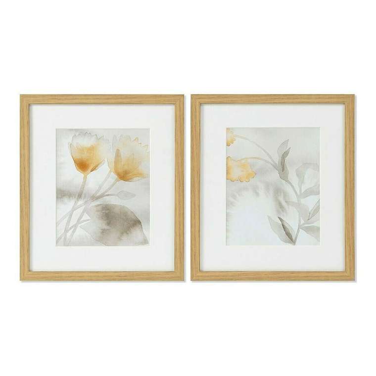 Картина Drawed Leaf 33 x 3 x 38 cm традиционный Лист растения (2 штук)