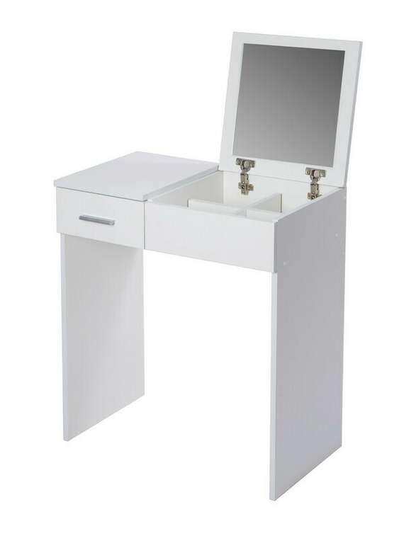 Туалетный столик с зеркалом Ultra белого цвета