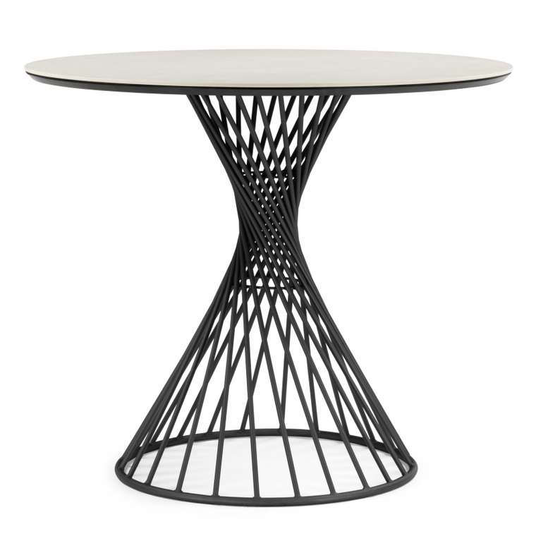 Обеденный стол Вивиен 90 светло-серого цвета