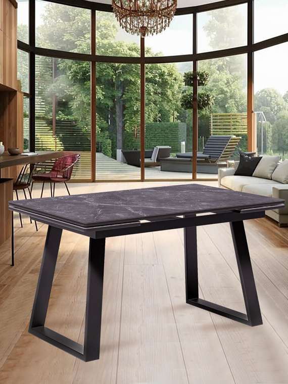 Раздвижной обеденный стол ML1400 черного цвета