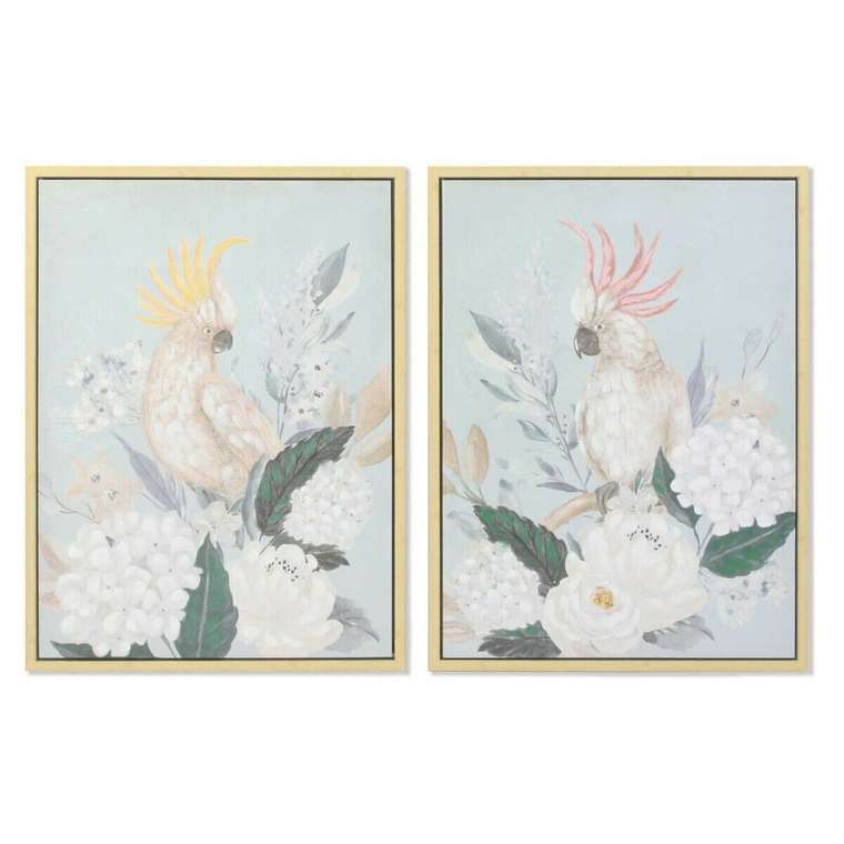 Картина 60 x 4 x 80 cm Цветы Тропический (2 штук)