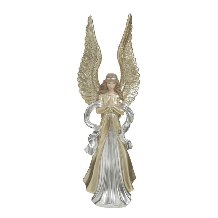 Декор настольный Ангел серебряно-золотого цвета